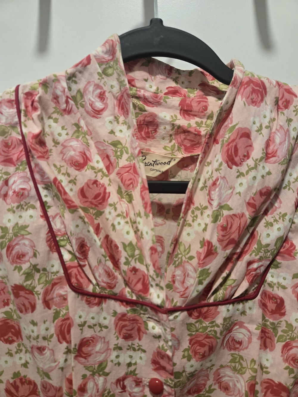 1950s Penneys Brentwood Floral Vintage  Pink Dress - Picture 6 of 13